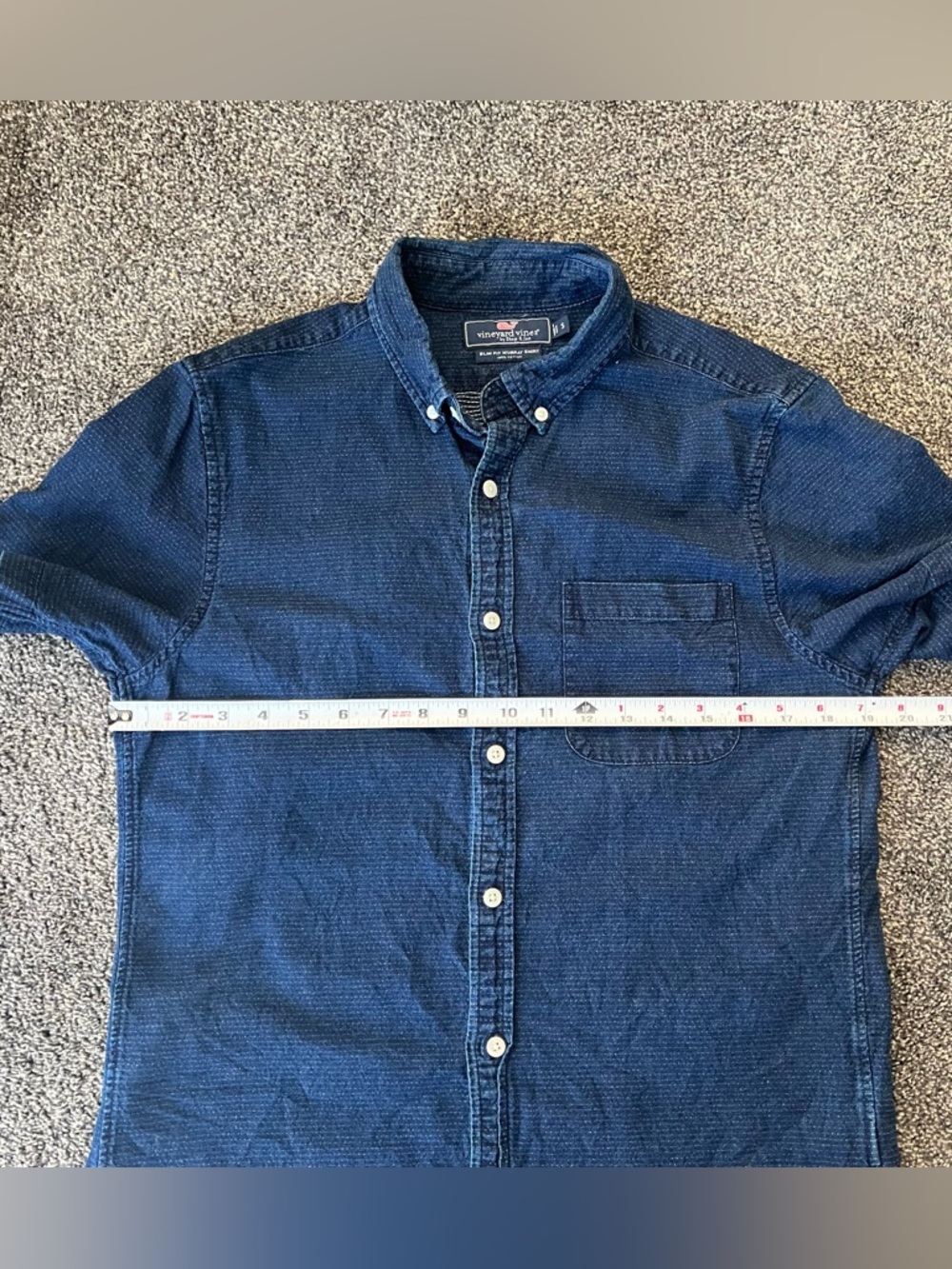 Vineyard Vines Men's Short-Sleeve Button-Down Shirt - Dark Navy - Picture 7 of 8